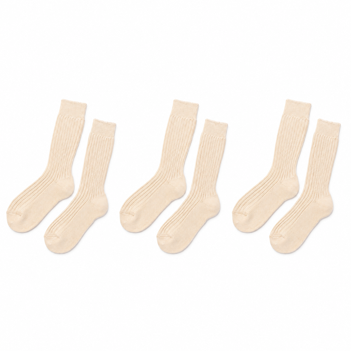 tittimitti® Women’s 100% Organic Cotton Boot Socks 3-Pack – Made in Italy