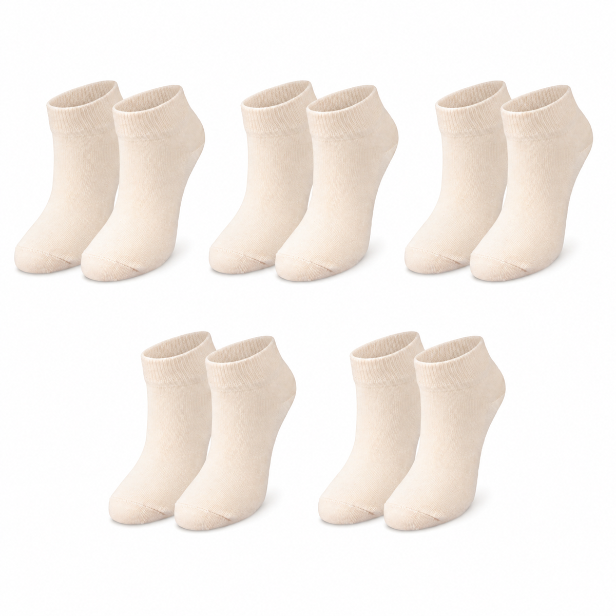 tittimitti® Kids’ 98% Organic Cotton Ankle Socks 5-Pack – Ages 1–12 - tittimitti - Flyclothing LLC