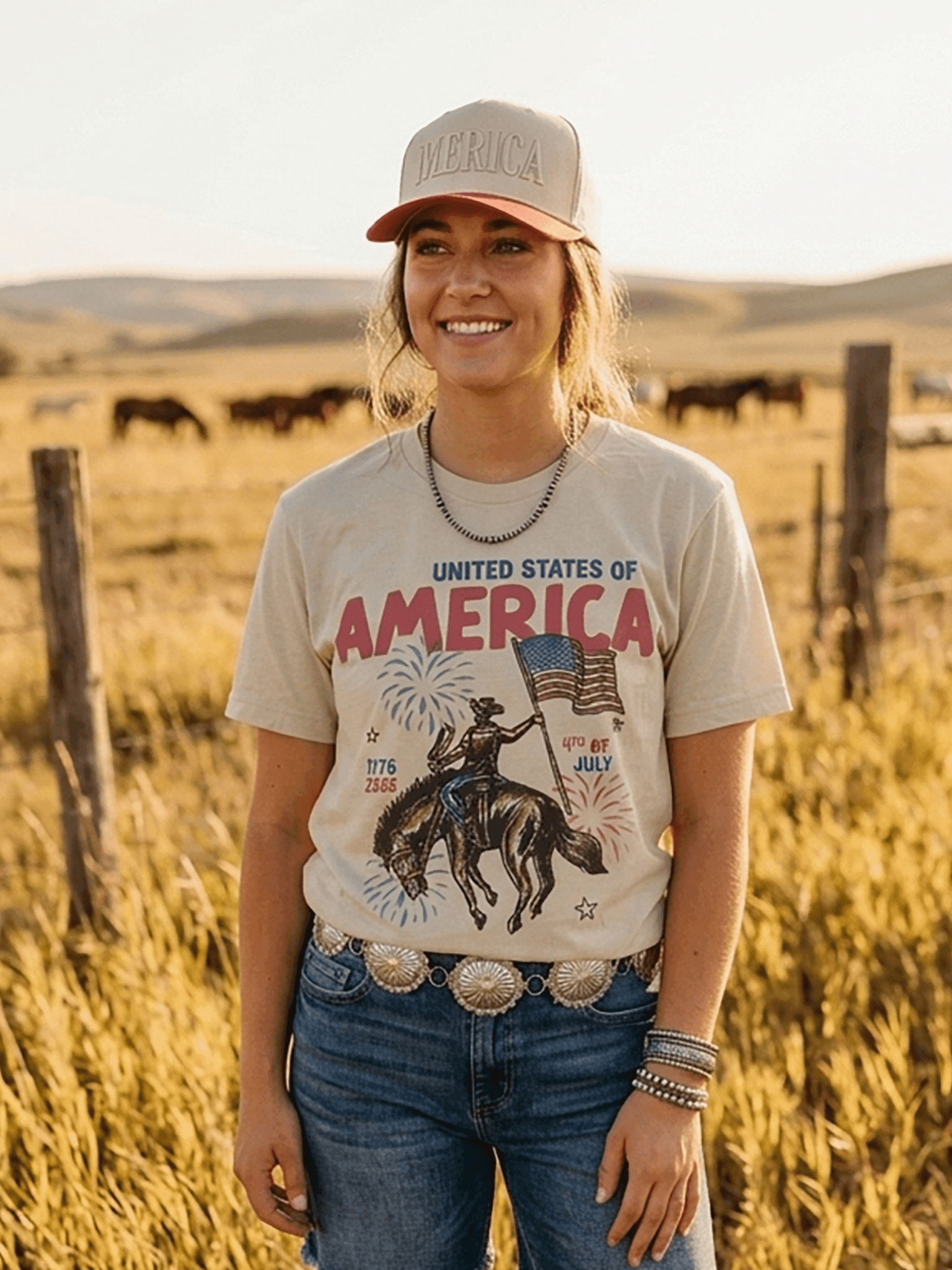 United States of America Cowboy Graphic Tee