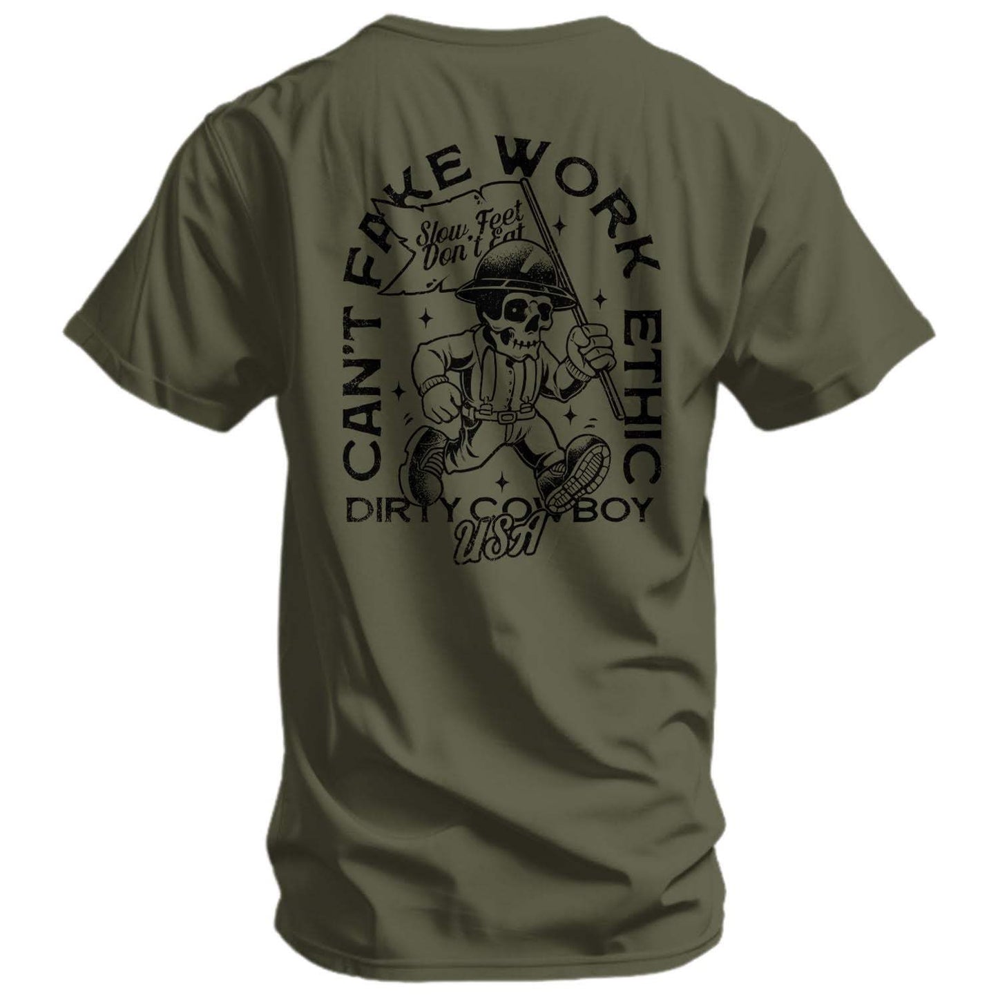 Can't Fake Work Ethic Men's T-Shirt - DIRTY COWBOY USA - Flyclothing LLC