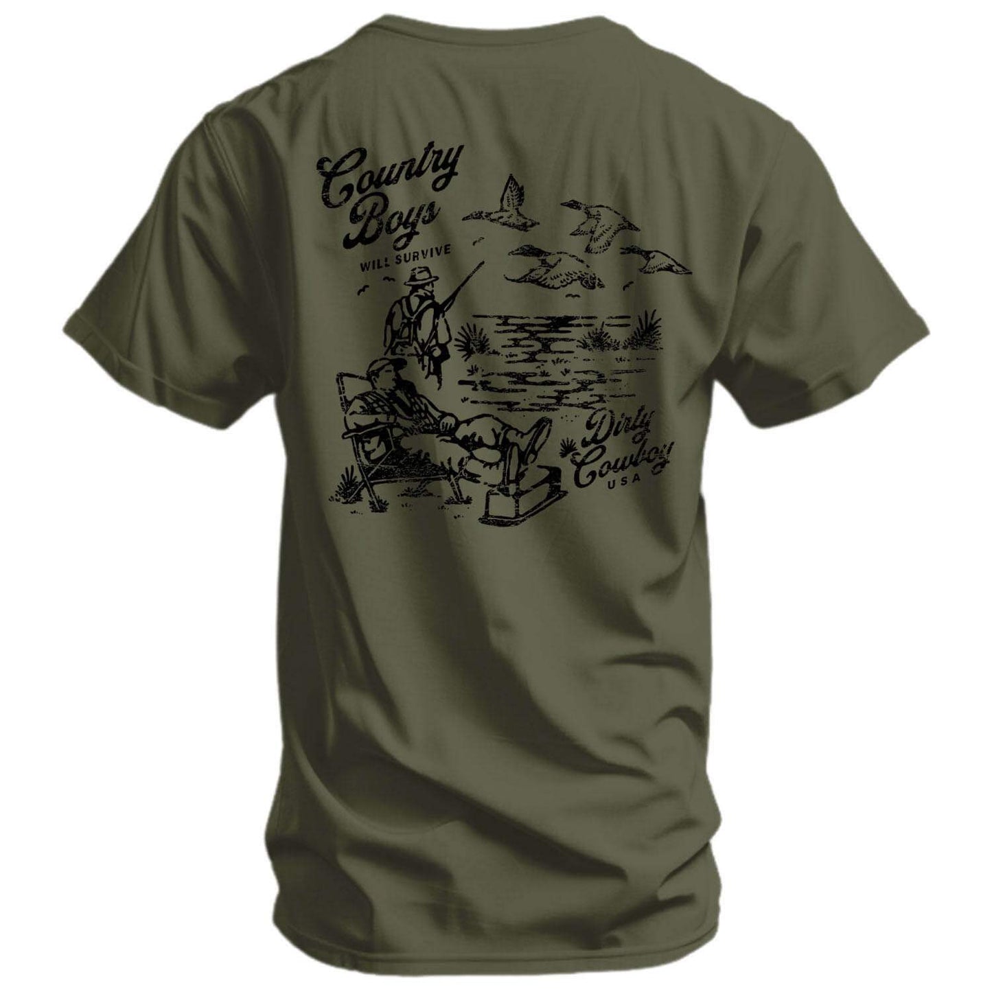 Country Boy's Will Survive Men's T-Shirt - DIRTY COWBOY USA - Flyclothing LLC