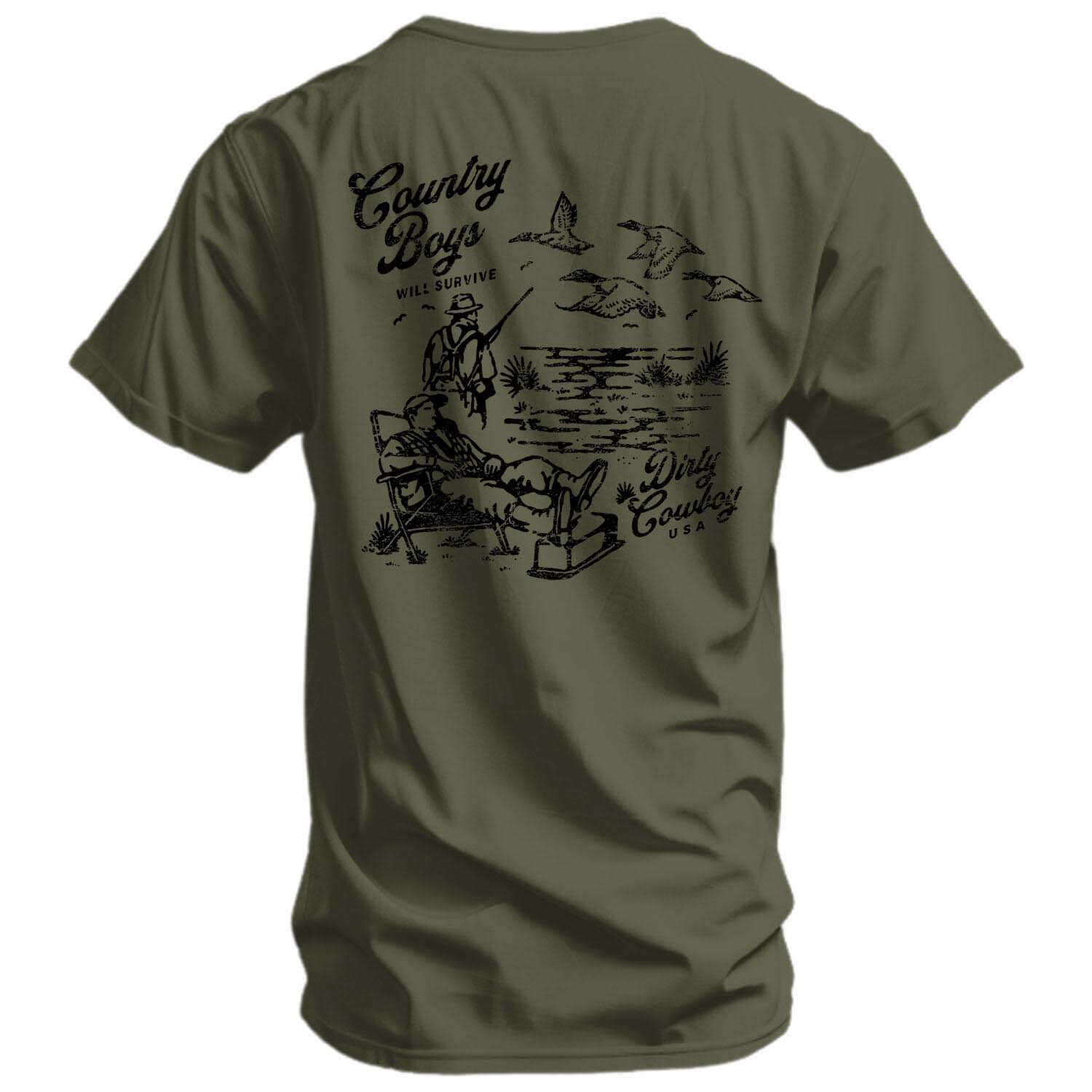 Country Boy's Will Survive Men's T-Shirt - DIRTY COWBOY USA - Flyclothing LLC