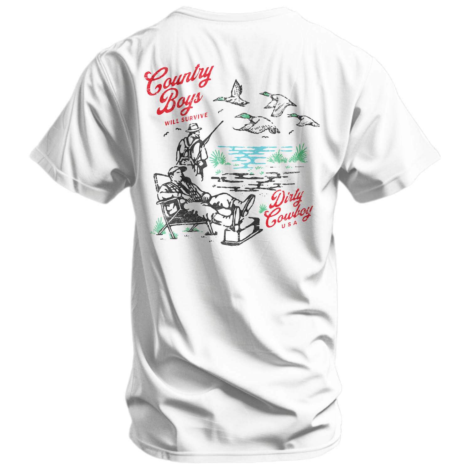 Country Boy's Will Survive Men's T-Shirt - DIRTY COWBOY USA - Flyclothing LLC