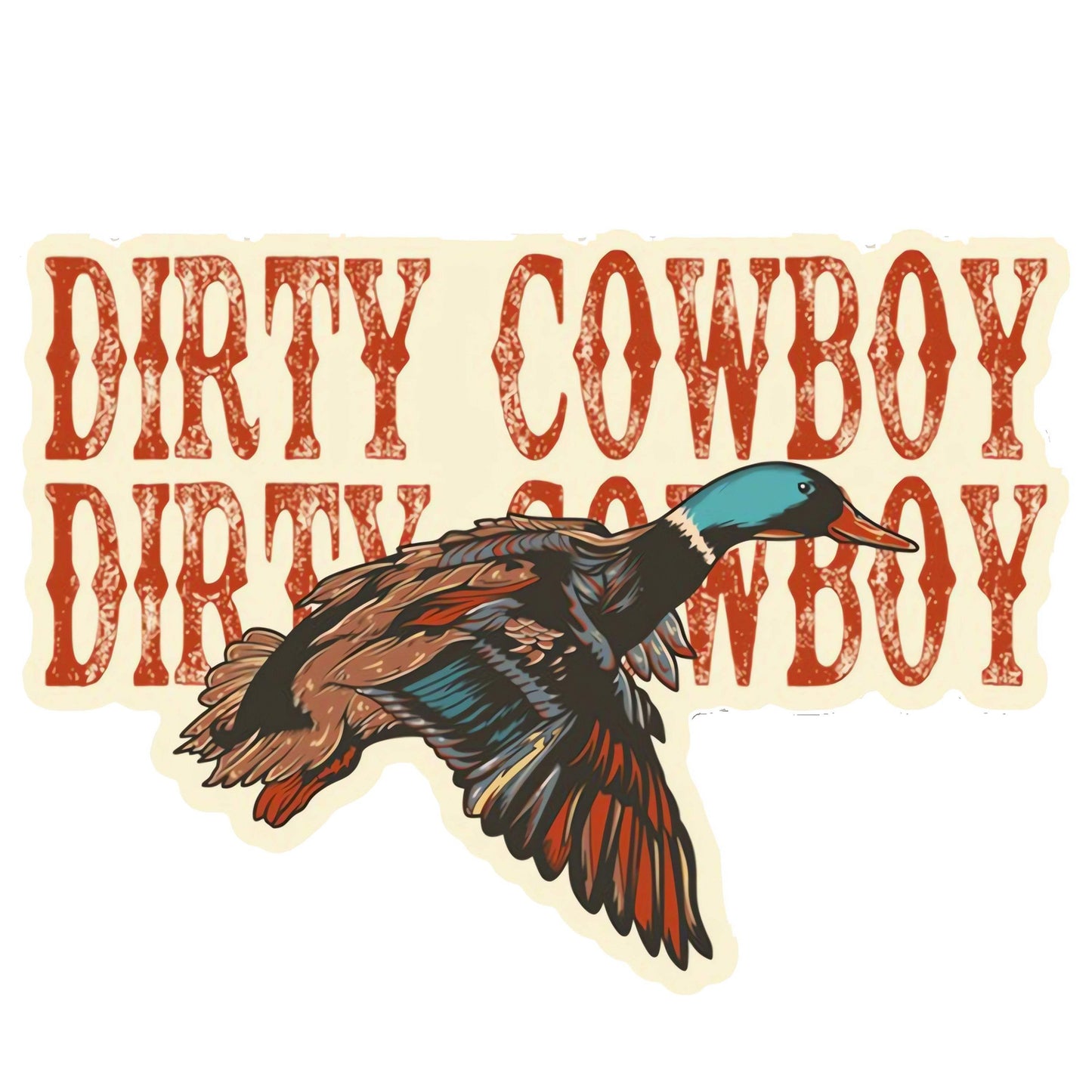 Flying Duck Dirty Cowboy Decal - DIRTY COWBOY USA - Flyclothing LLC