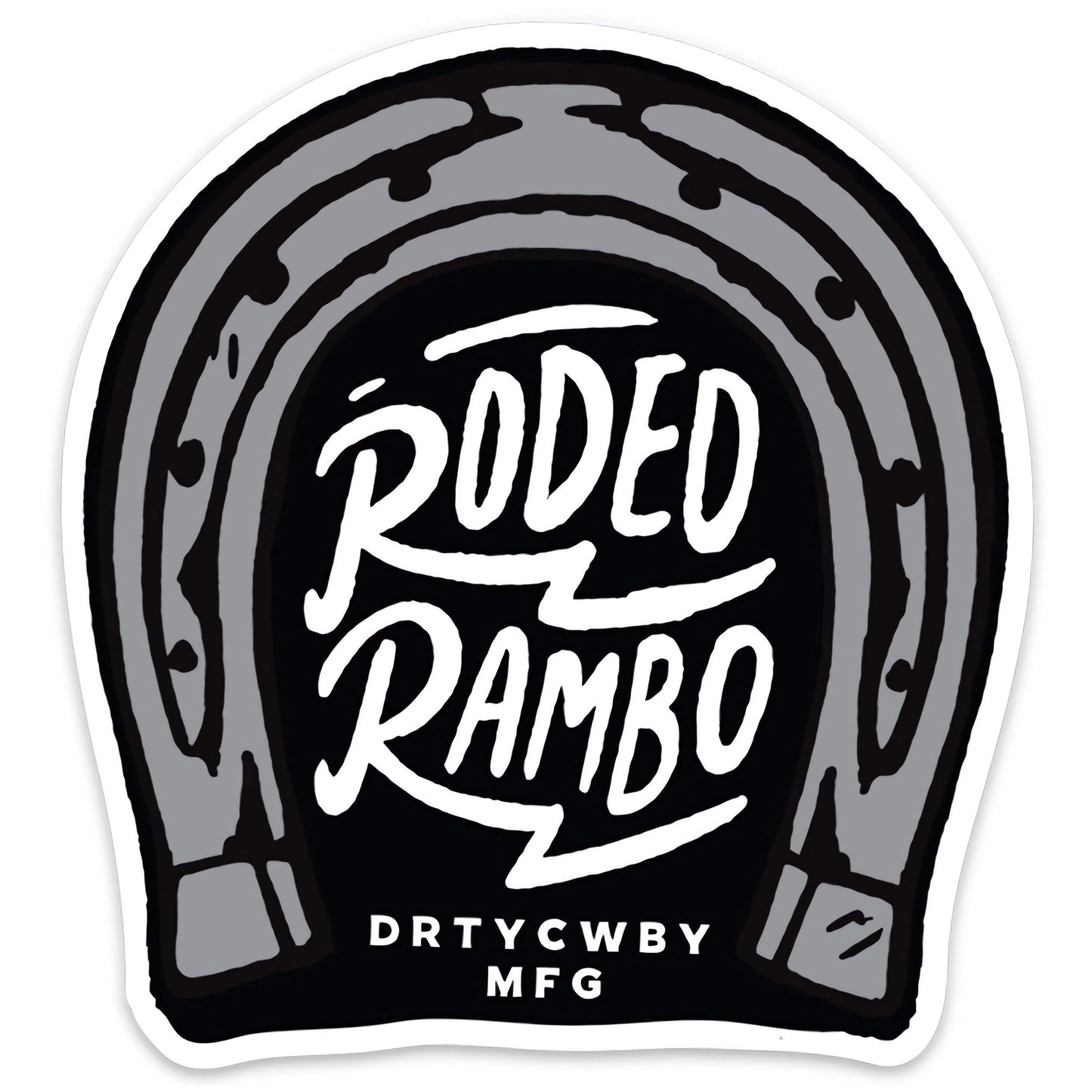 Rodeo Rambo Horseshoe Decal - DIRTY COWBOY USA - Flyclothing LLC