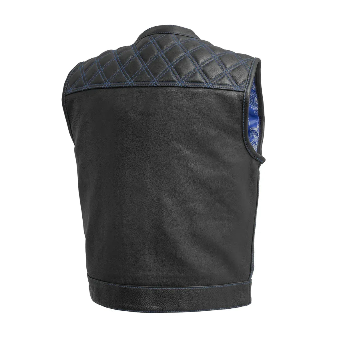 Upside Men's Club Style Leather Vest - First Manufacturing Company - Flyclothing LLC