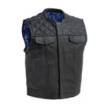 Upside Men's Club Style Leather Vest - First Manufacturing Company - Flyclothing LLC