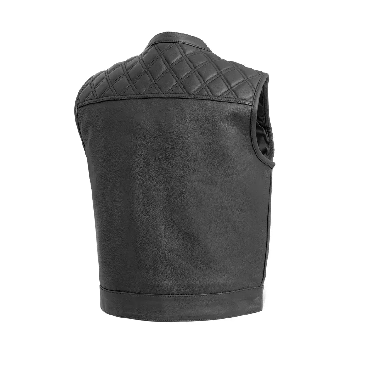 Upside Men's Club Style Leather Vest - First Manufacturing Company - Flyclothing LLC