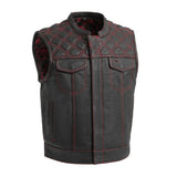 Upside Men's Club Style Leather Vest - First Manufacturing Company - Flyclothing LLC