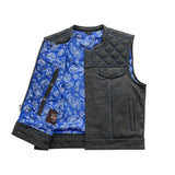 Upside Men's Club Style Leather Vest - First Manufacturing Company - Flyclothing LLC