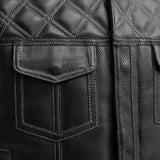 Upside Perforated Men's Club Style Leather Vest - First Manufacturing Company - Flyclothing LLC