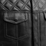 Upside Perforated Men's Club Style Leather Vest - First Manufacturing Company - Flyclothing LLC