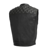 Upside Perforated Men's Club Style Leather Vest - First Manufacturing Company - Flyclothing LLC