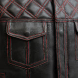 Upside Perforated Men's Club Style Leather Vest - First Manufacturing Company - Flyclothing LLC