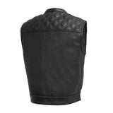 Upside Perforated Men's Club Style Leather Vest - First Manufacturing Company - Flyclothing LLC