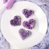Uruguayan Amethyst Love Heart Cluster - AAA Premium Quality - Conscious Items - Flyclothing LLC
