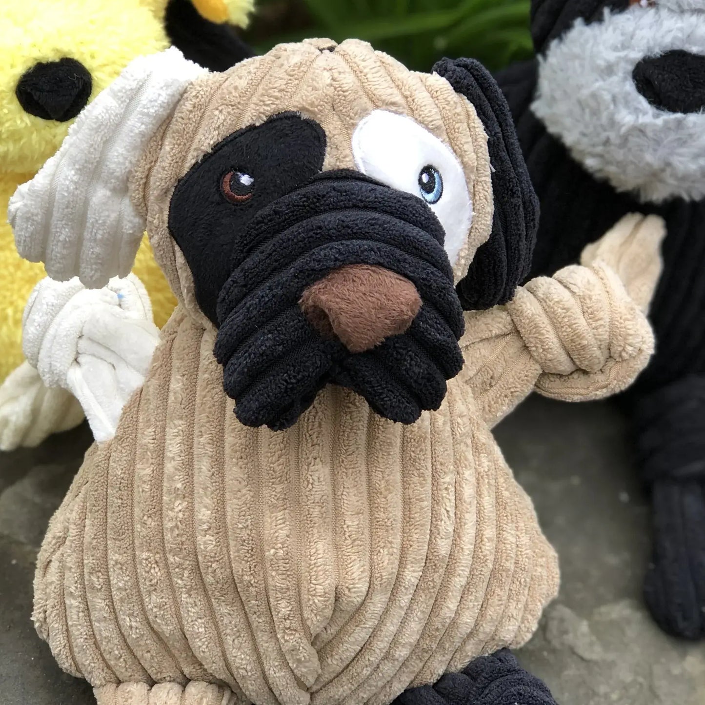 Patches HuggleMutt™ Knottie® Plush Dog Toy, Large - HuggleHounds - Flyclothing LLC