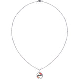 Custom Floral Personalized Name Silver Plated Chain Necklace - BodyCandy - Flyclothing LLC