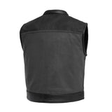 V-Twin Visionary Battleship Perforated Leather Vest - First Manufacturing Company - Flyclothing LLC