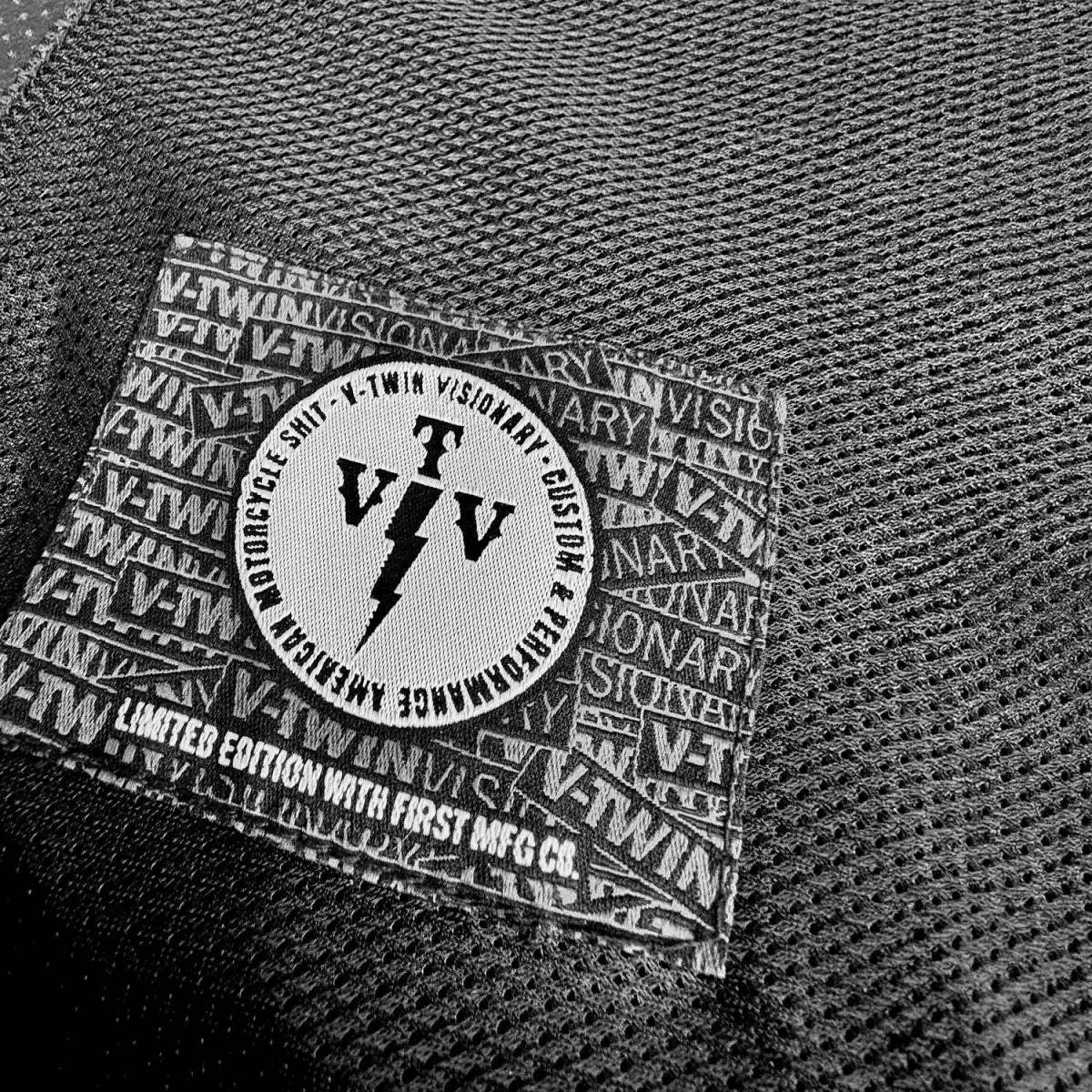 V-Twin Visionary Battleship Perforated Leather Vest - First Manufacturing Company - Flyclothing LLC