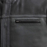 V-Twin Visionary Battleship Perforated Leather Vest - First Manufacturing Company - Flyclothing LLC