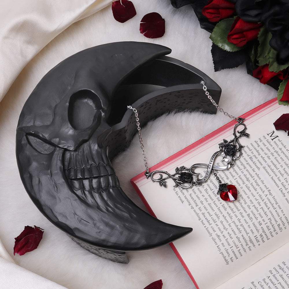 Skull Moon Trinket & Jewelry Box - Black - Alchemy of England - Flyclothing LLC