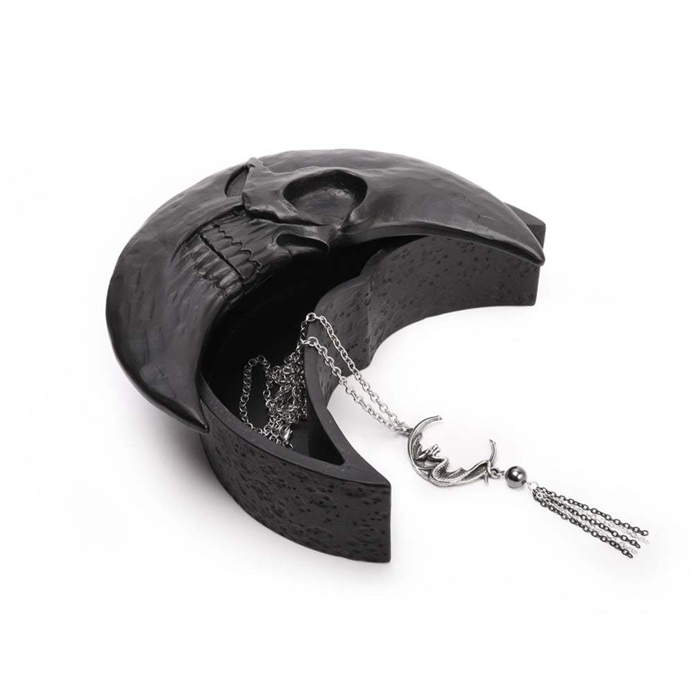 Skull Moon Trinket & Jewelry Box - Black - Alchemy of England - Flyclothing LLC
