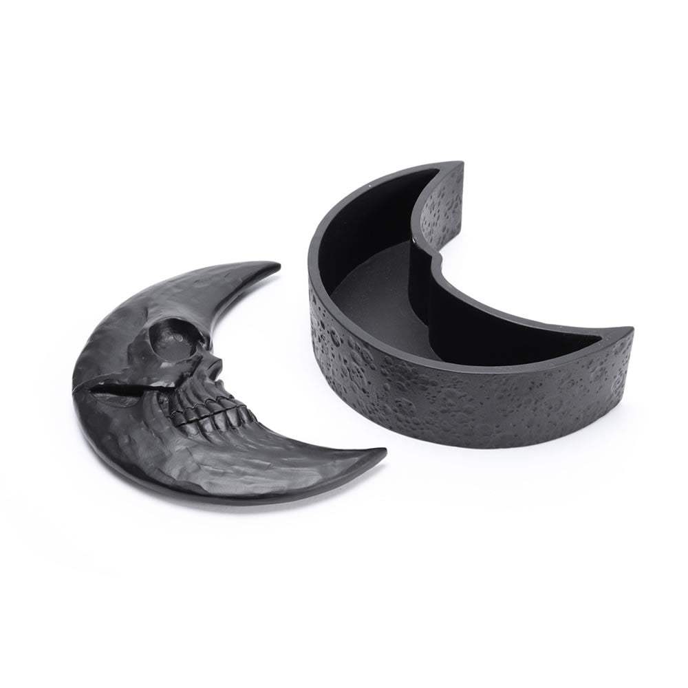 Skull Moon Trinket & Jewelry Box - Black - Alchemy of England - Flyclothing LLC