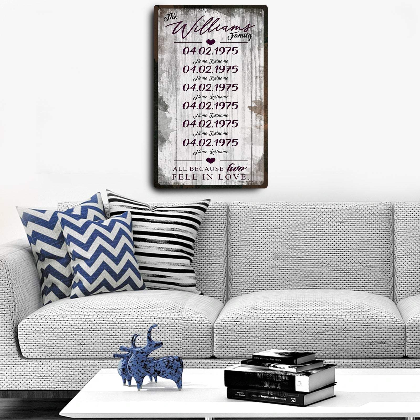 Family Dates Sign - Tailored Canvases - Flyclothing LLC