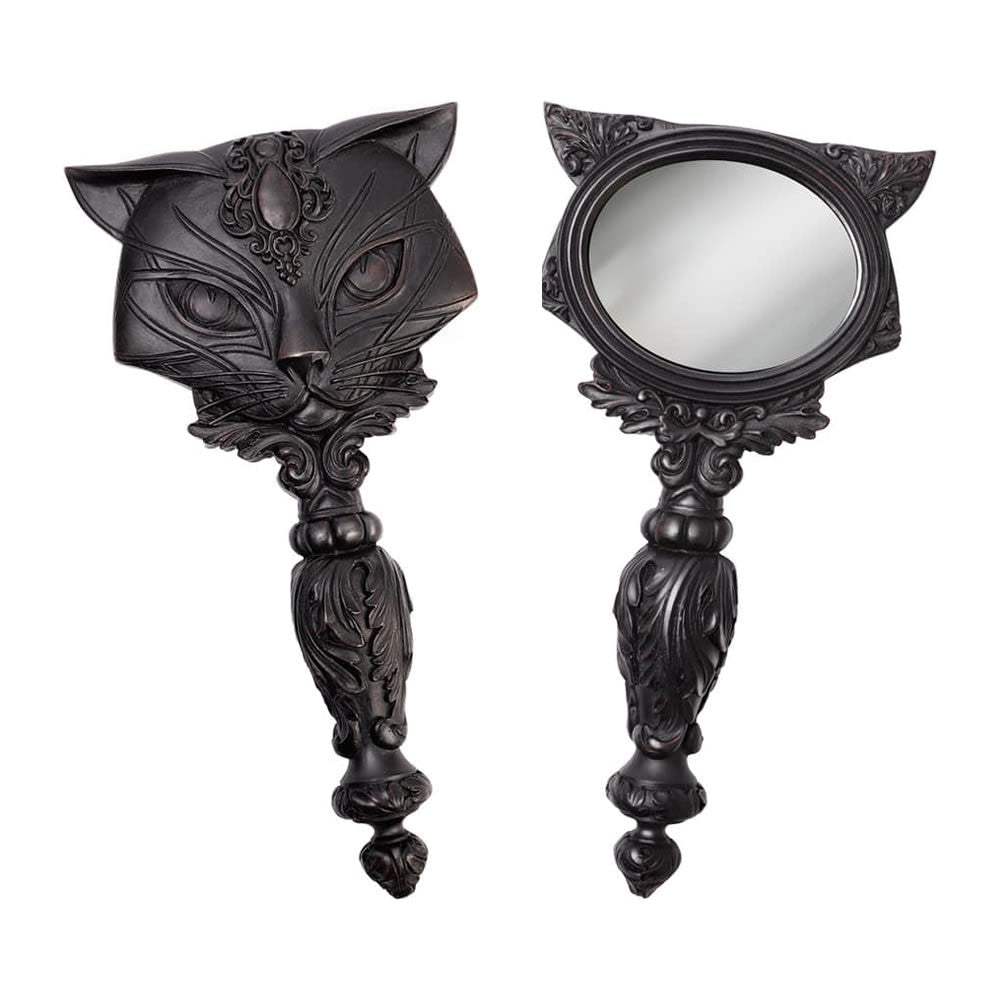 Sacred Cat Hand Mirror - Black - Alchemy of England - Flyclothing LLC