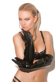 Elegant Memories Black Vinyl Long Gloves V9245