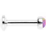 1/4 Pink Synthetic Opal Internally Threaded Daith Cartilage Tragus - BodyCandy - Flyclothing LLC