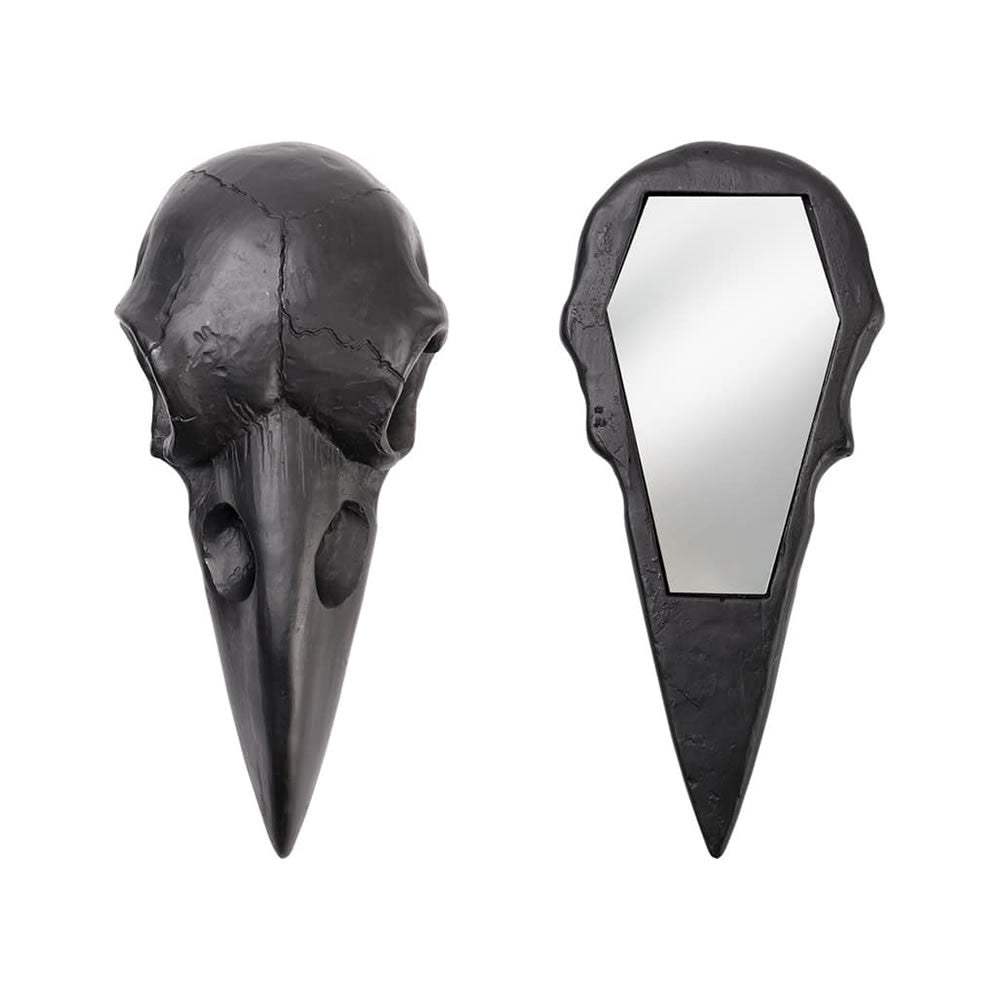 Raven Skull Hand Mirror - Black - Alchemy of England - Flyclothing LLC