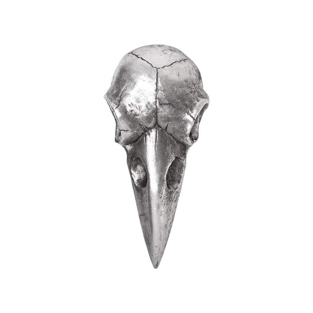 Raven Skull Hand Mirror - Antique Silver - Alchemy of England - Flyclothing LLC