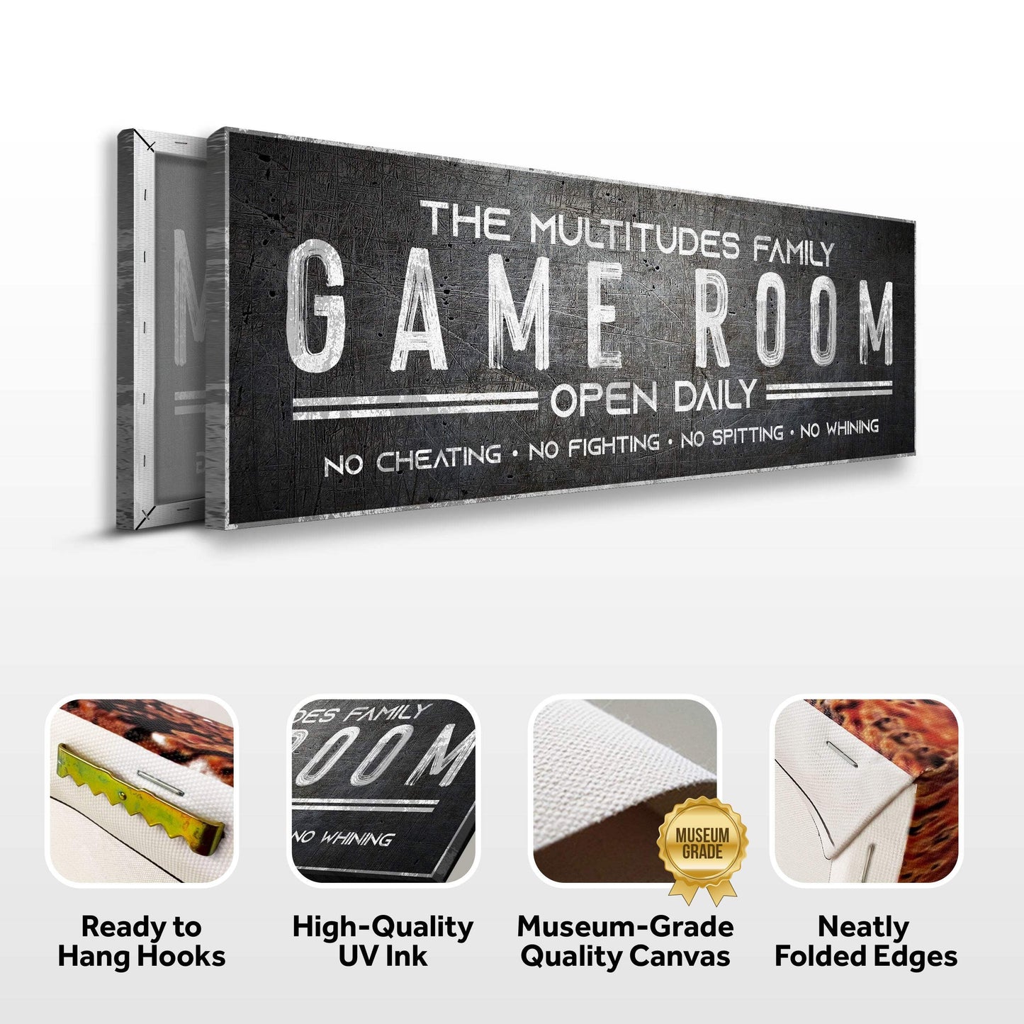 Family Game Room Sign - Tailored Canvases - Flyclothing LLC