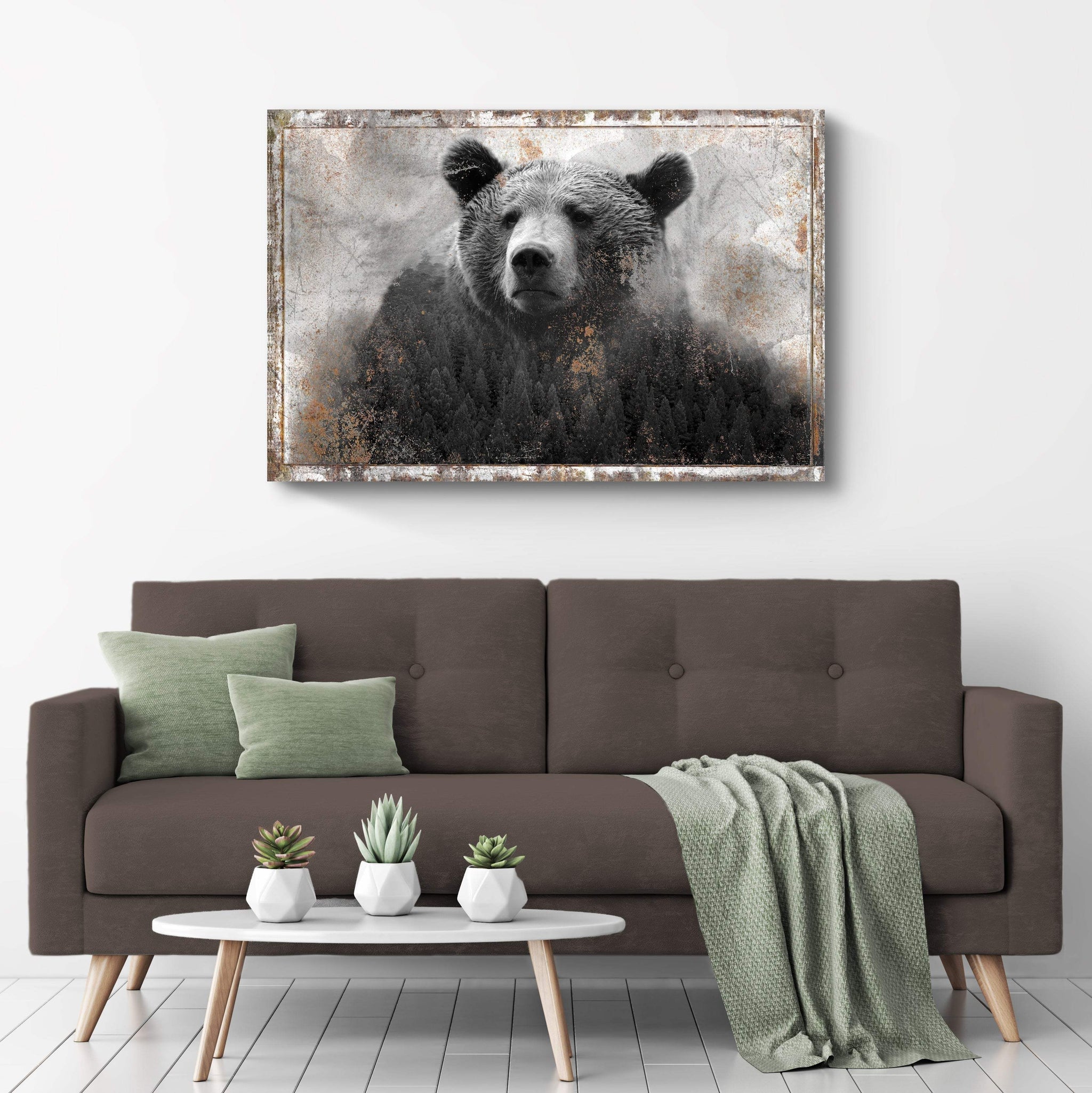 Animals Forest Bear Brown Canvas Wall Art - Tailored Canvases - Flyclothing LLC