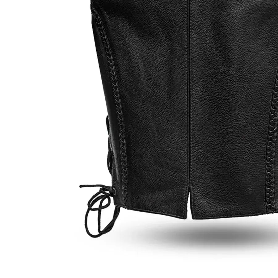 Trinity Women's Motorcycle Western Style Leather Vest - First Manufacturing Company - Flyclothing LLC