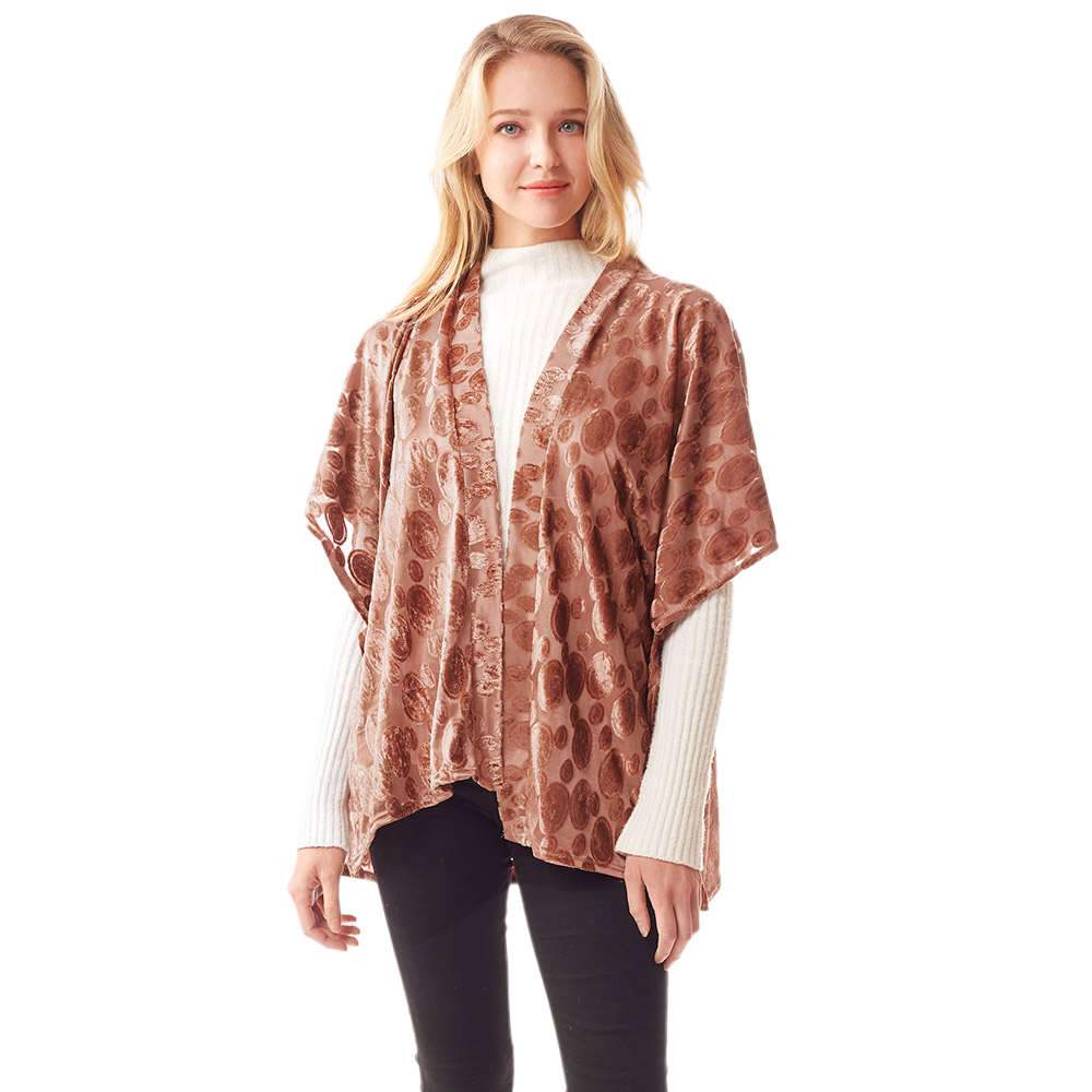 Velvet Burnout Shawl Poncho - Madeline Love - Flyclothing LLC