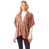 Velvet Burnout Shawl Poncho - Madeline Love - Flyclothing LLC