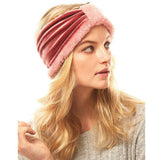 Velvet Knotted Earmuff Faux Fur Earmuff Headband Ear Warmer - Madeline Love - Flyclothing LLC