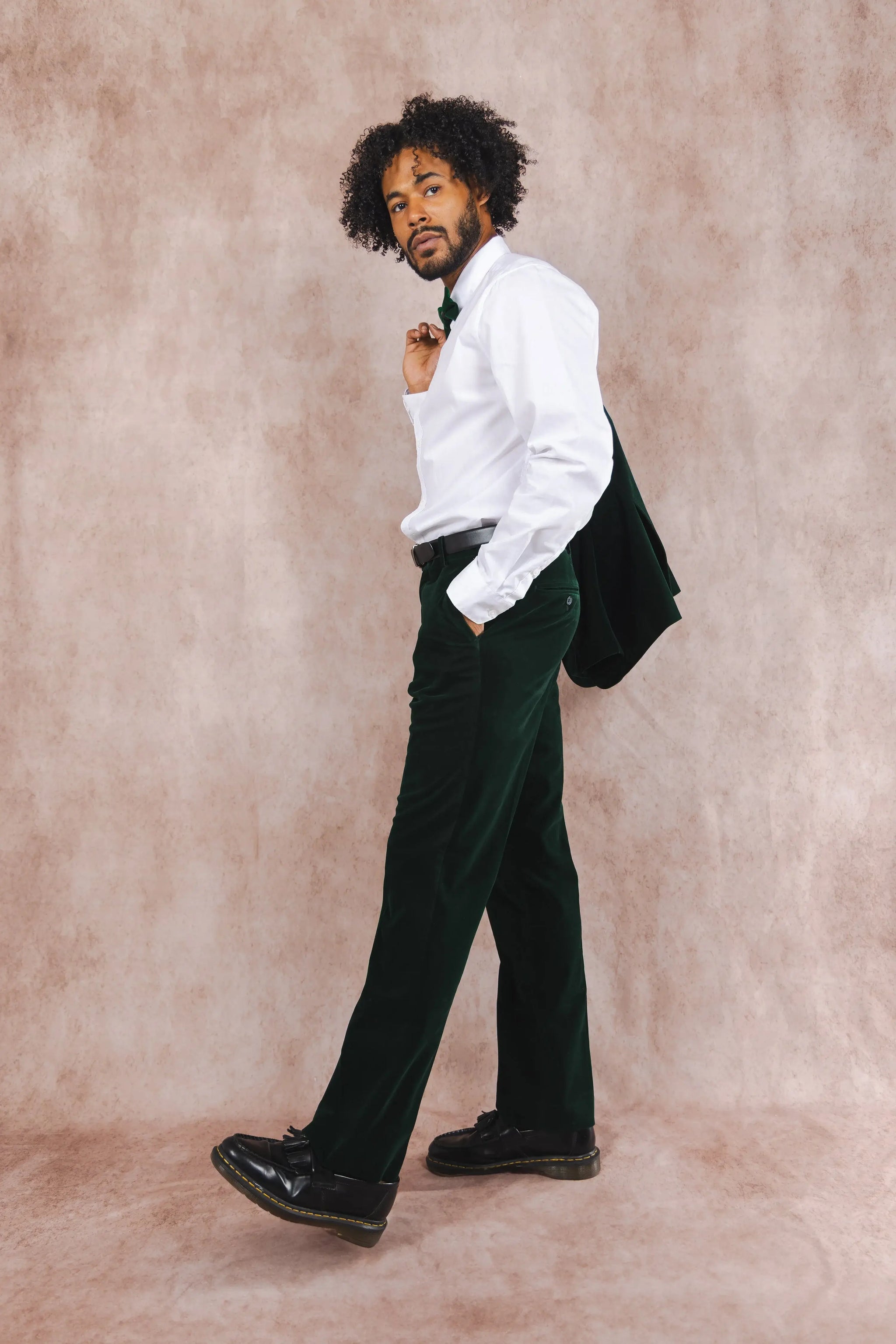 The Elegant Evergreen | Green Velvet Velvet Suit Pants - Shinesty - Flyclothing LLC
