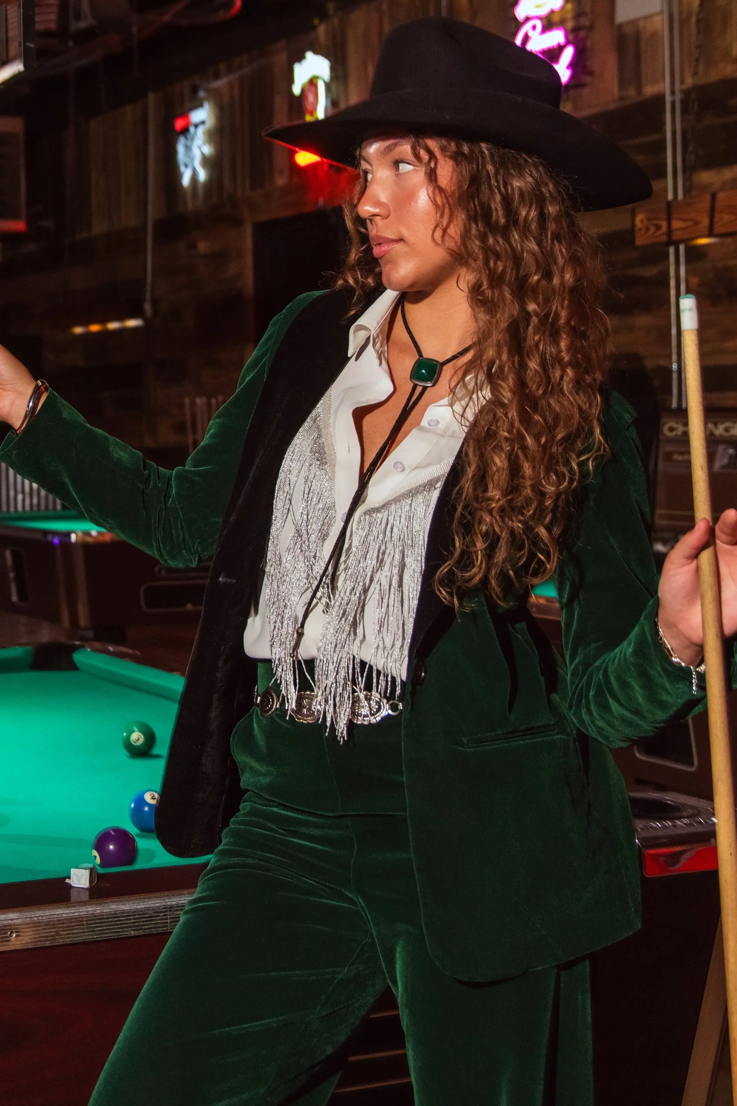 The Elegant Evergreen | Green Velvet Womens Velvet Blazer - Shinesty - Flyclothing LLC