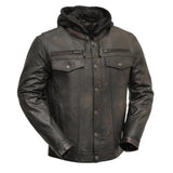 Vendetta Men's Motorcycle Leather Jacket - First Manufacturing Company - Flyclothing LLC