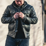 Vendetta Men's Motorcycle Leather Jacket - First Manufacturing Company - Flyclothing LLC