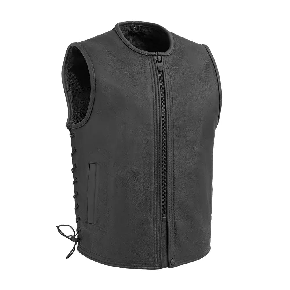Venom Men's Motorcycle Leather Vest - First Manufacturing Company - Flyclothing LLC