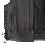 Venom Men's Motorcycle Leather Vest - First Manufacturing Company - Flyclothing LLC
