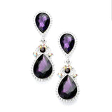 Victorian Teardrop Crystal Rhinestone Evening Earrings - Madeline Love - Flyclothing LLC