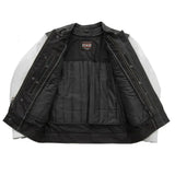 Vincent Men's Cafe Style Leather Jacket - First Manufacturing Company - Flyclothing LLC