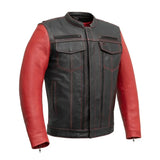 Vincent Men's Cafe Style Leather Jacket - First Manufacturing Company - Flyclothing LLC