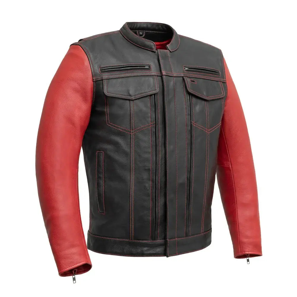 Vincent Men's Cafe Style Leather Jacket - First Manufacturing Company - Flyclothing LLC